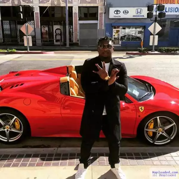 Photo: Singer Wande Coal Poses By A Ferrari Car In California, US
